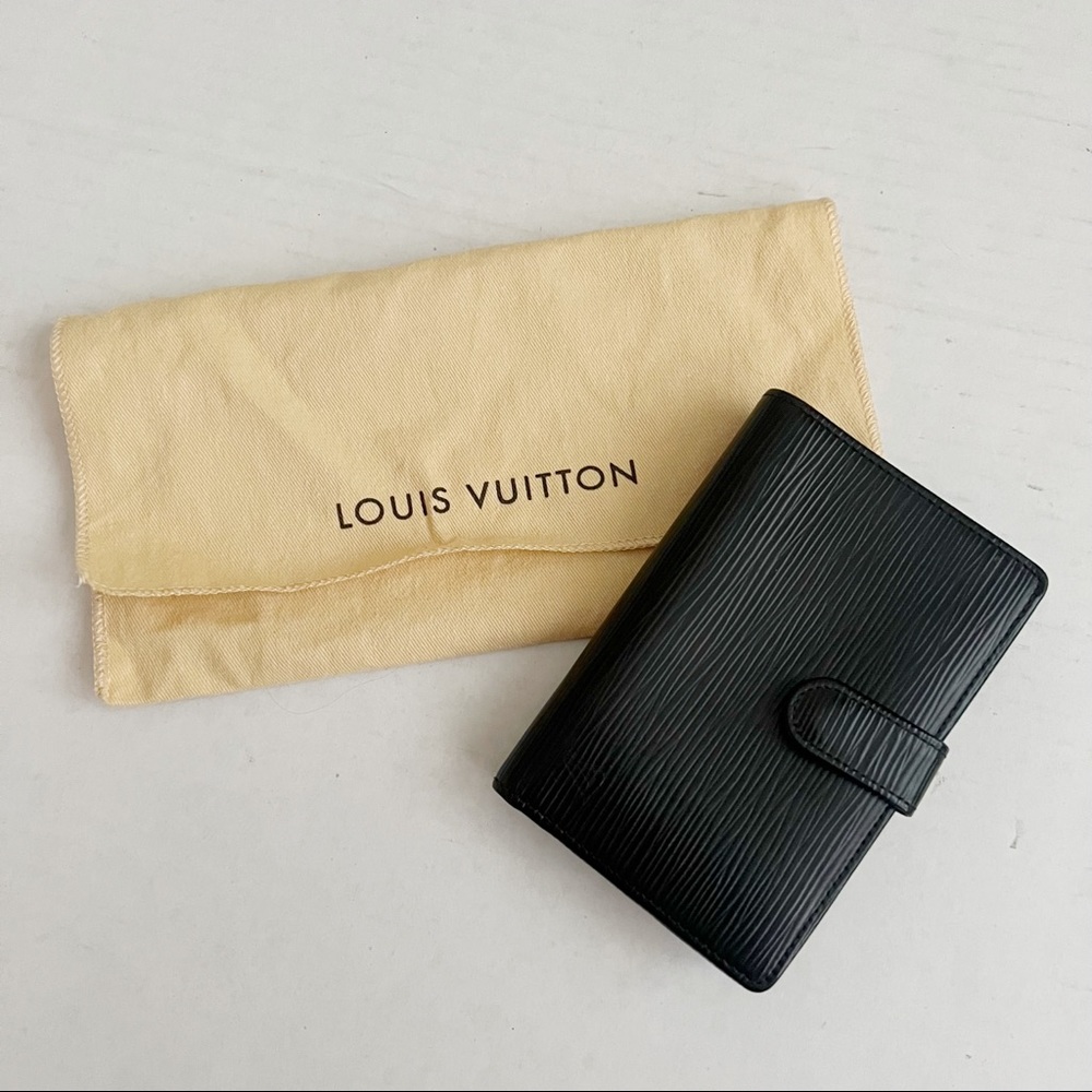 Authentic LOUIS VUITTON Black Epi French Purse Wallet Leather - Picture 1 of 13